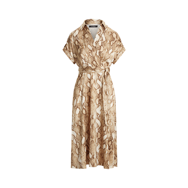 Satinkleid mit Schlangenmuster | Ralph Lauren