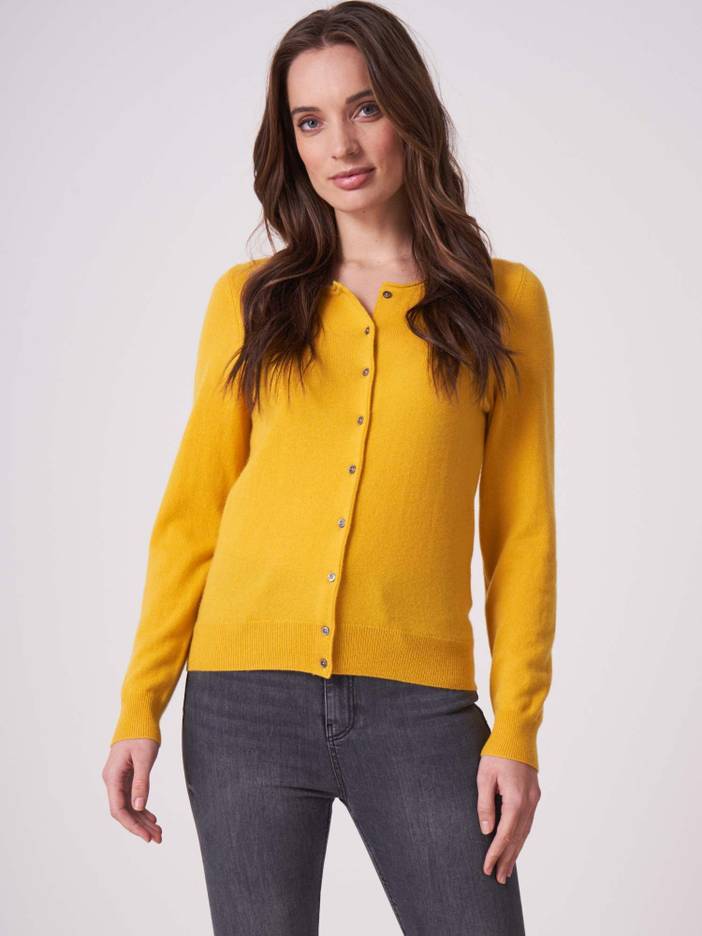 Basic fijngebreid vest met ronde hals van biologisch cashmere | Repeat Cashmere