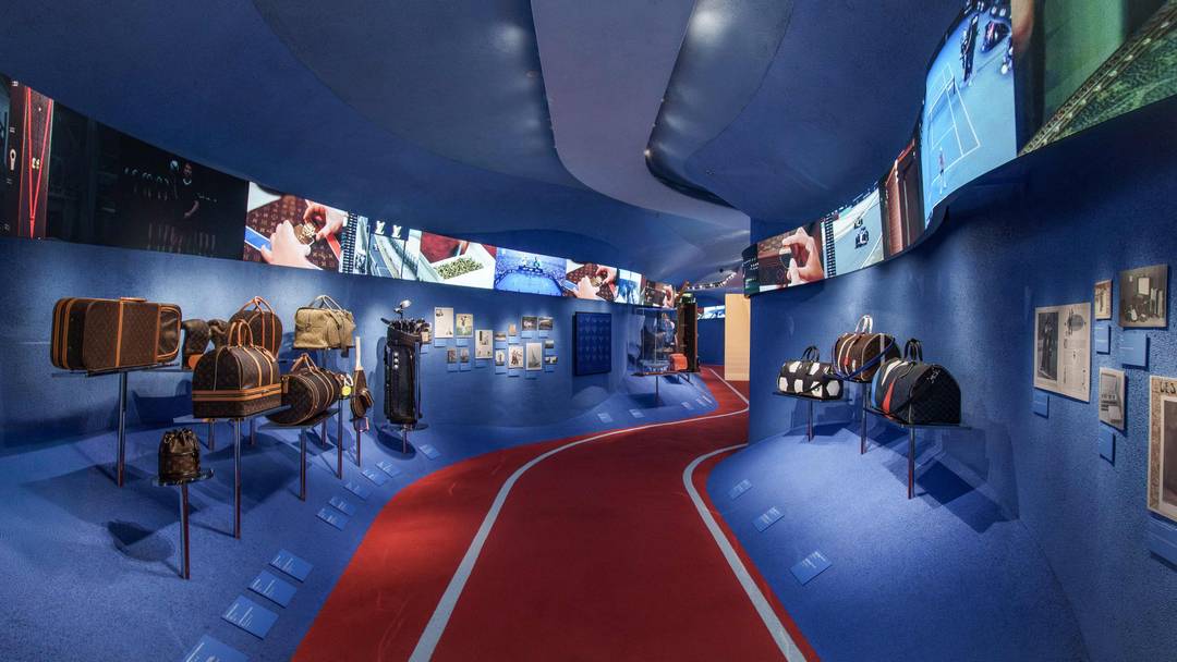 Tentoonstelling over sport in The Louis in Shanghai.