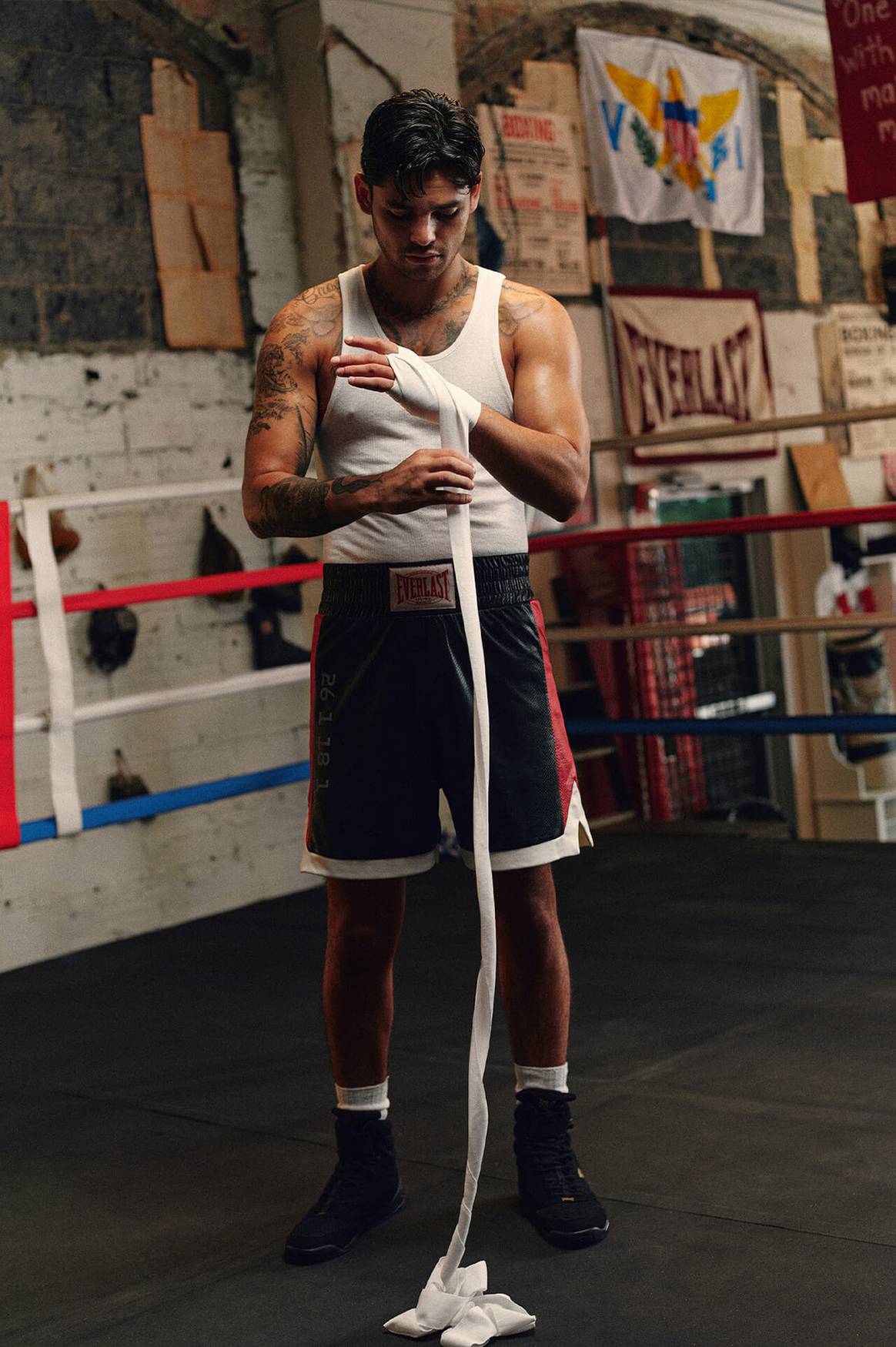 El boxeador Ryan García en una imagen de campaña de la colección cápsula de Everlast y Zara Athleticz.