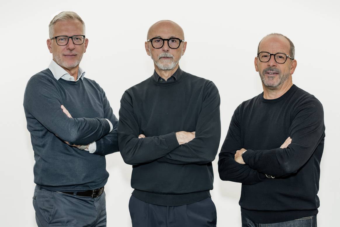 Da sinistra: Sburlati ceo, Botto e  Martorella fondatori e azionisti di maggioranza del Gruppo Pattern