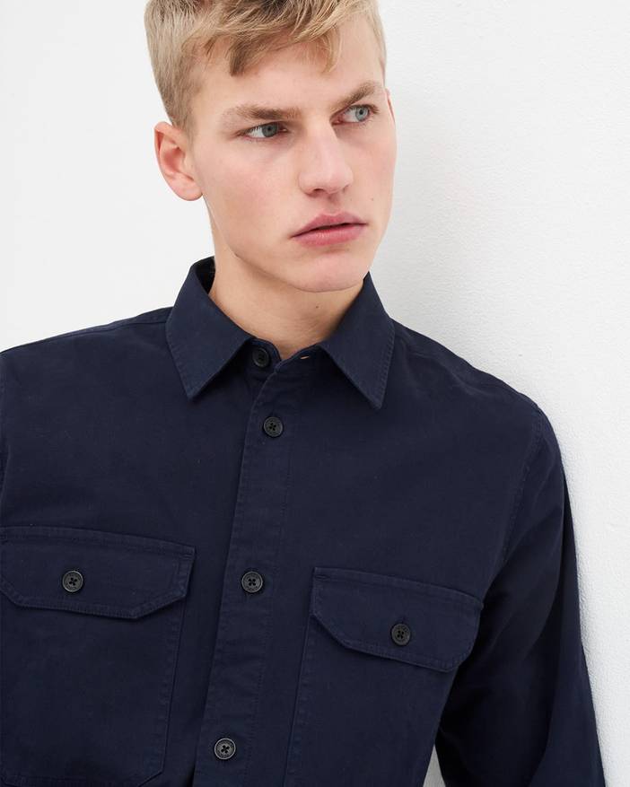 Andrew Overshirt - Duurzaam Overhemd - Dark Navy | KUYICHI