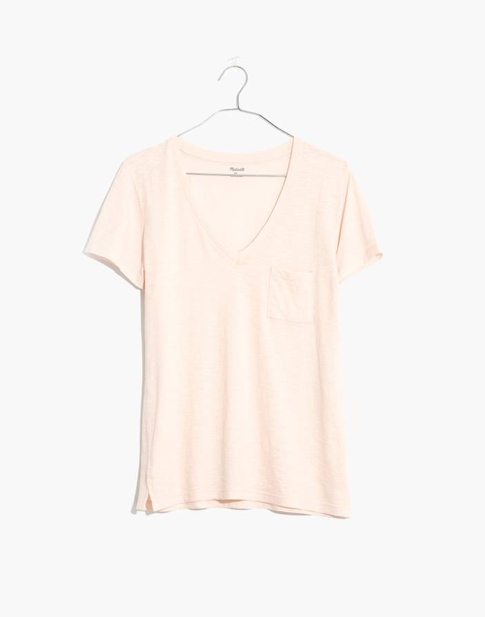 Whisper Cotton V-Neck Pocket Tee | Madewell