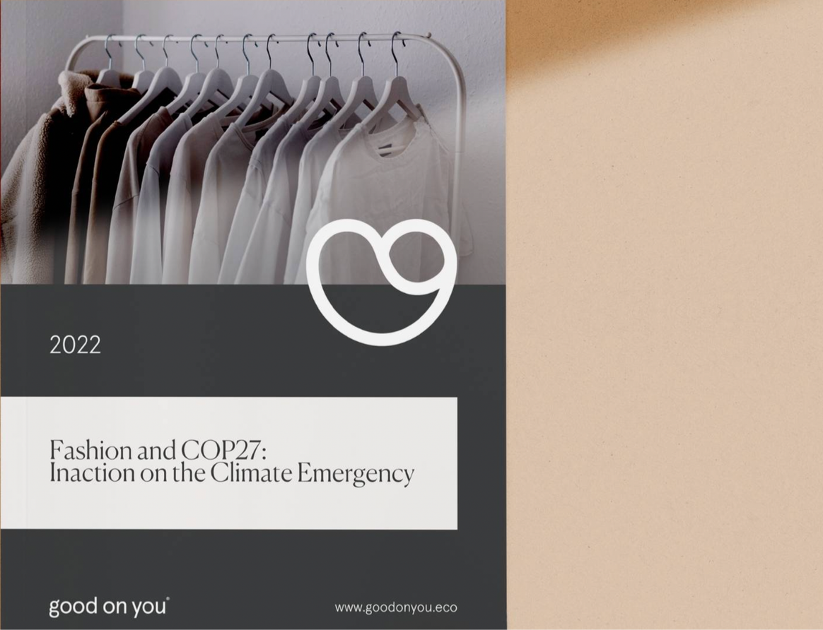 “Fashion and Cop27: Inaction on the Climate Emergency”. Bild: Good On You