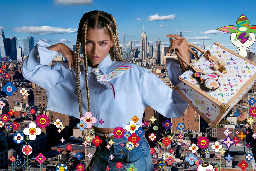 Louis Vuitton x Murakami, imagen de campaña con Zendaya como protagonista.