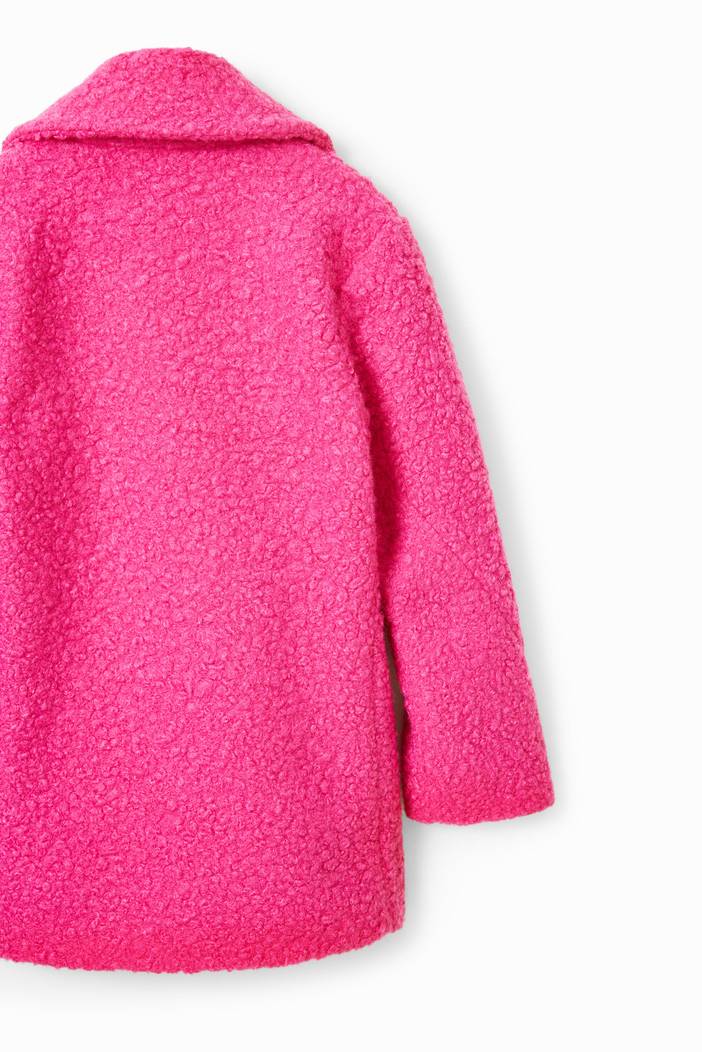 Double-breasted bouclé coat | Desigual