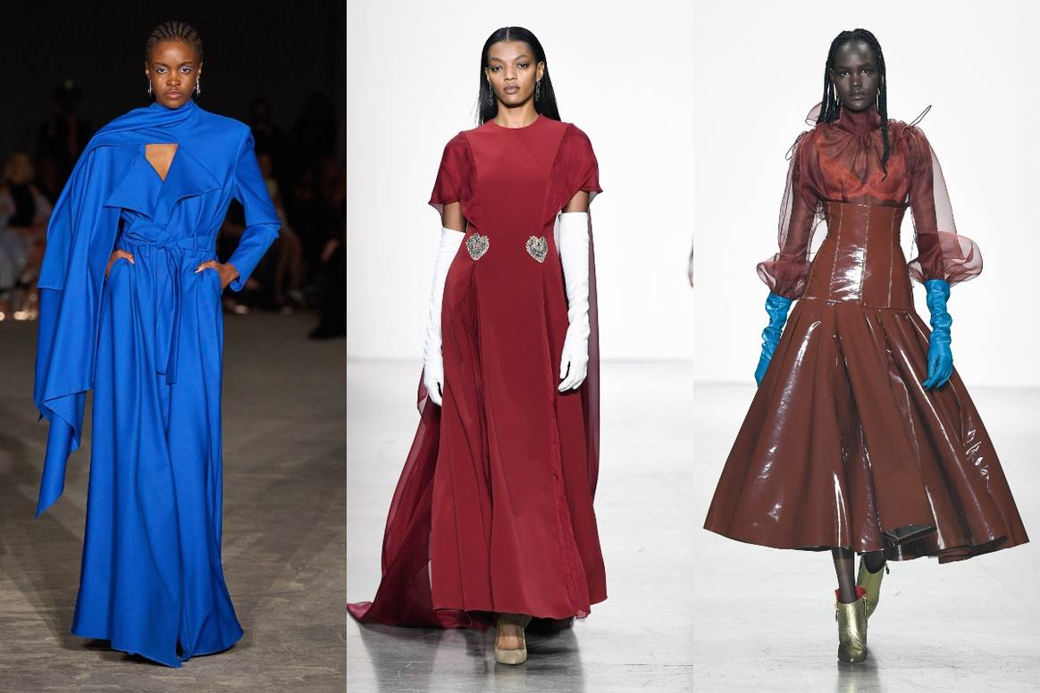 Looks der FW22 Kollektionen von Christian Siriano und Bibhu Mohapatra. Bilder: Catwalkpictures