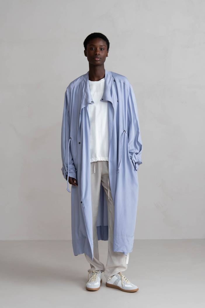 Flowing Rayon Maxi Dress | Sustainable Statement | HUMANOID | Blue | Maat: XS | | Humanoid