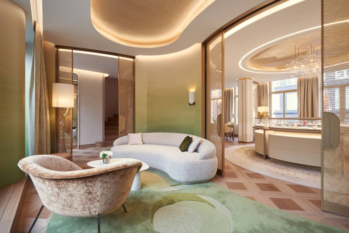 De nieuwe Cartier-winkel op de P.C. Hooftstraat in Amsterdam. Beeld via Cartier / Spice PR / Alexandre Tabaste