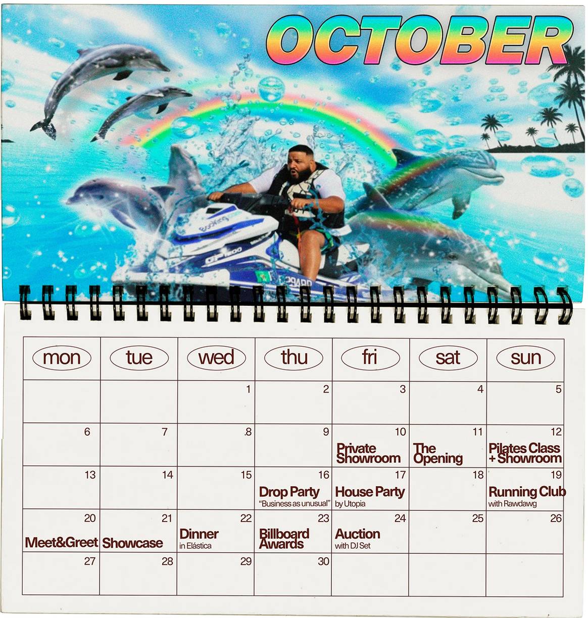 Calendario de activaciones de la pop-up de Nude Porject en Miami Design District.