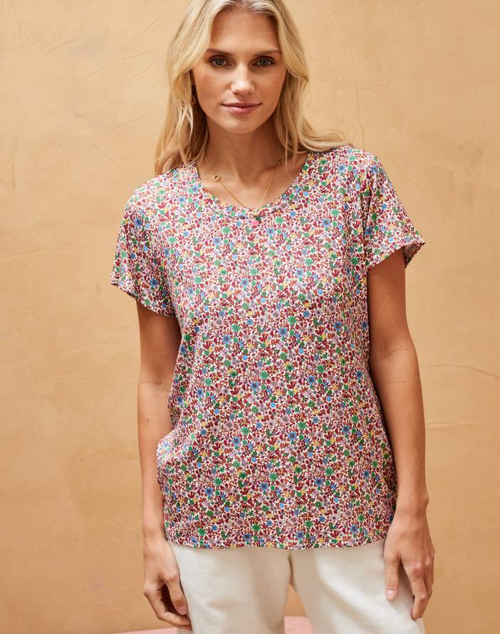 Liberty Print Jersey T-Shirt Henna garden | Brora