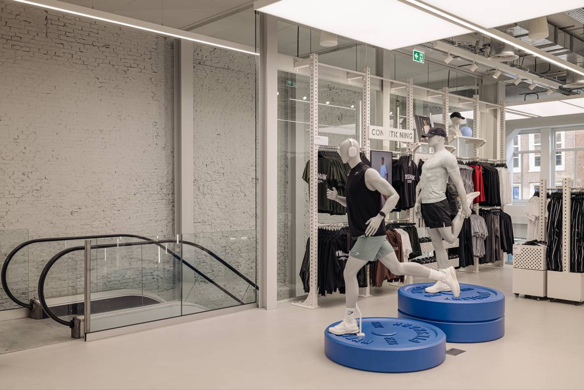Gymshark aan de Kalverstraat 178 in Amsterdam