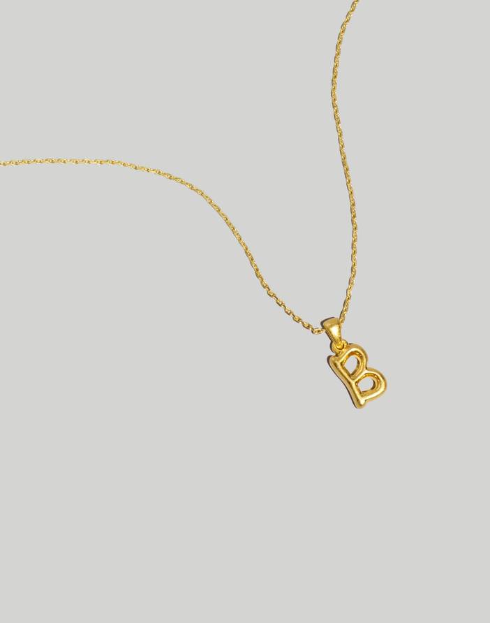 Puffy Letter Pendant Necklace | Madewell
