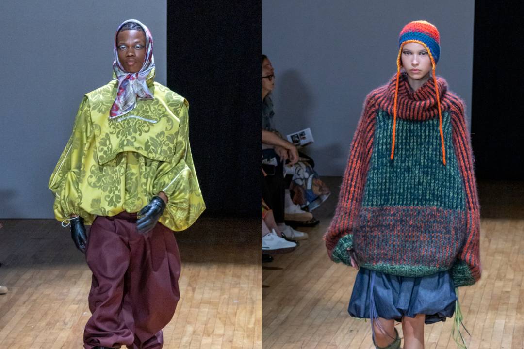 Olivia Williams' graduate show(Left) and Poppy Pritcher's graduate show (Right)