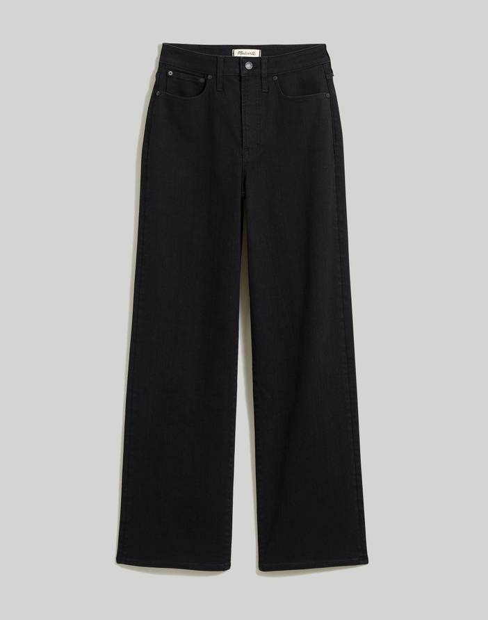 The Plus Curvy Perfect Vintage Wide-Leg Jean in Black Rinse Wash | Madewell