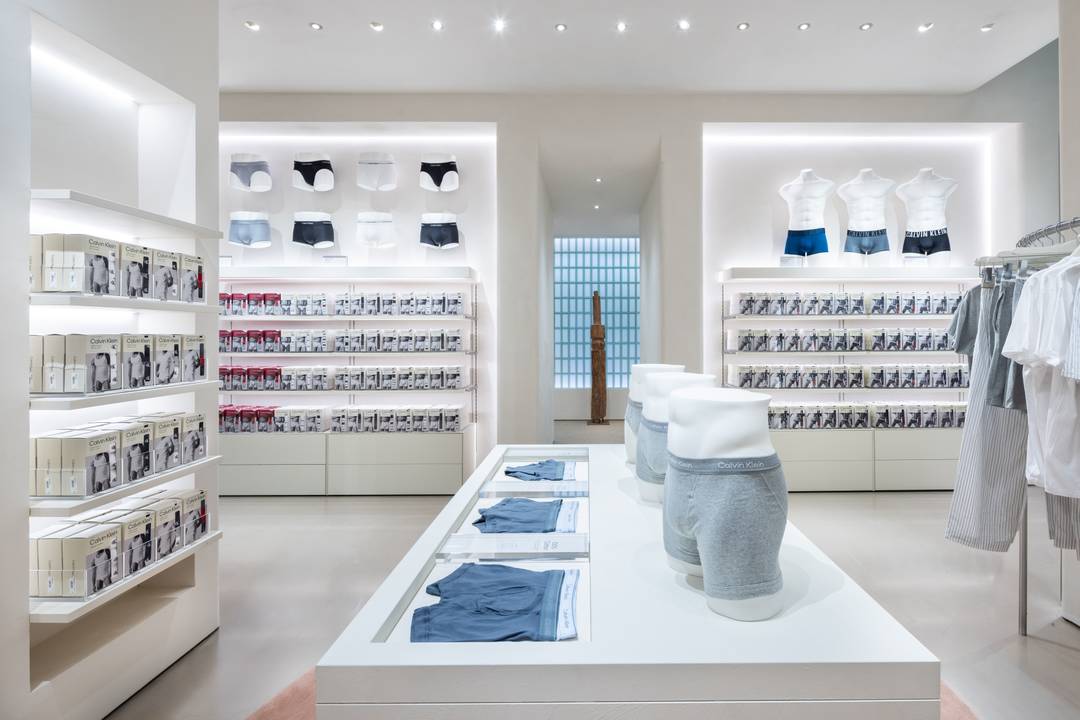 Underwear section of Calvin Klein's new SoHo flagship store