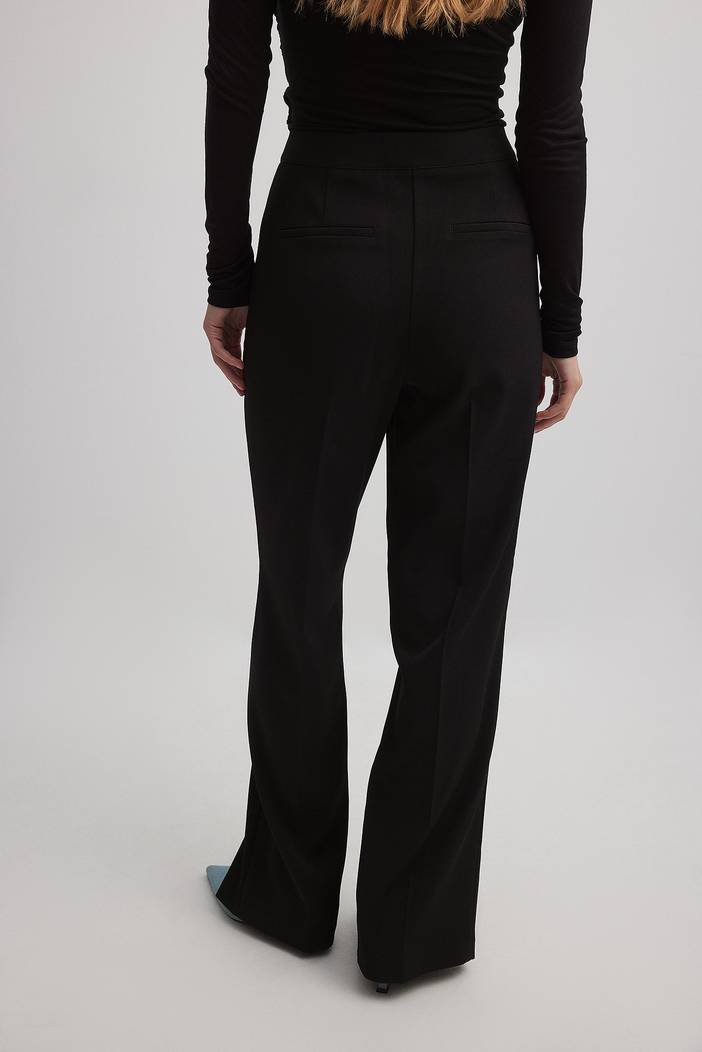 Broek met hoge taille en split aan de voorkant | NA-KD