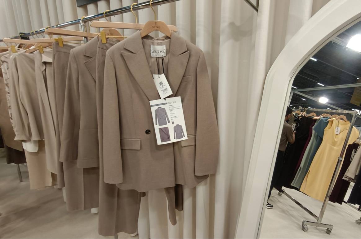 Timeless formals at the Setre booth.