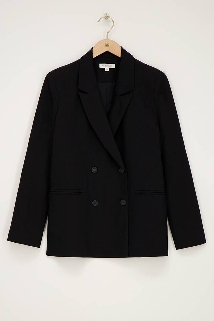 Zwarte blazer met dubbele knopen | My Jewellery