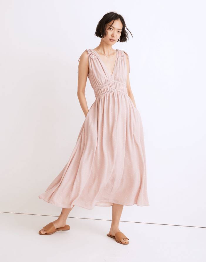 Sophia Smocked Midi Dress in Polka Dot | Madewell