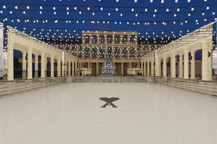 Avec une patinoire au Palais-Royal, la mode happening d'AMI et Alexandre Mattiussi