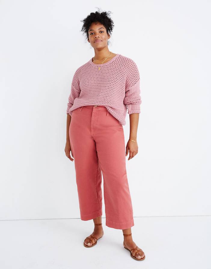Tall Curvy Slim Emmett Wide-Leg Crop Pants | Madewell