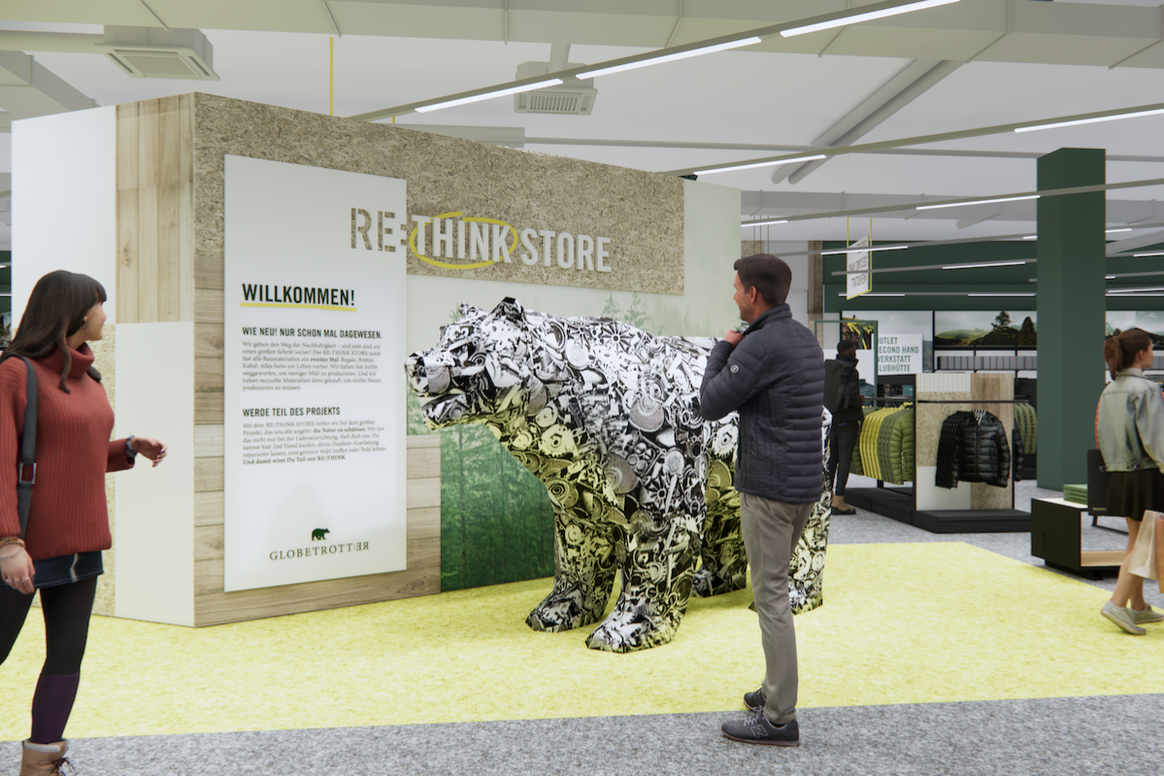 Visualisierung des Re:Think-Stores von Globetrotter