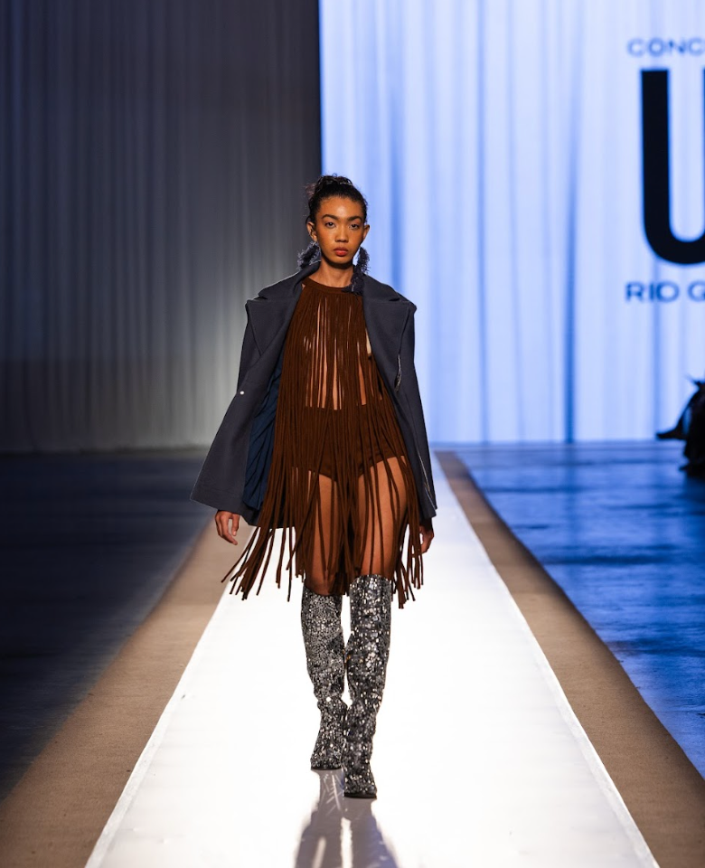 Look da coleção da UCS, que ficou em primeiro lugar no Concurso dos Novos