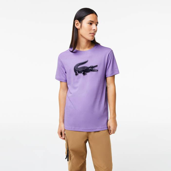 Herren Lacoste Sport Krokodil-T-Shirt aus atmungsaktivem Jersey mit 3D Print | Lacoste
