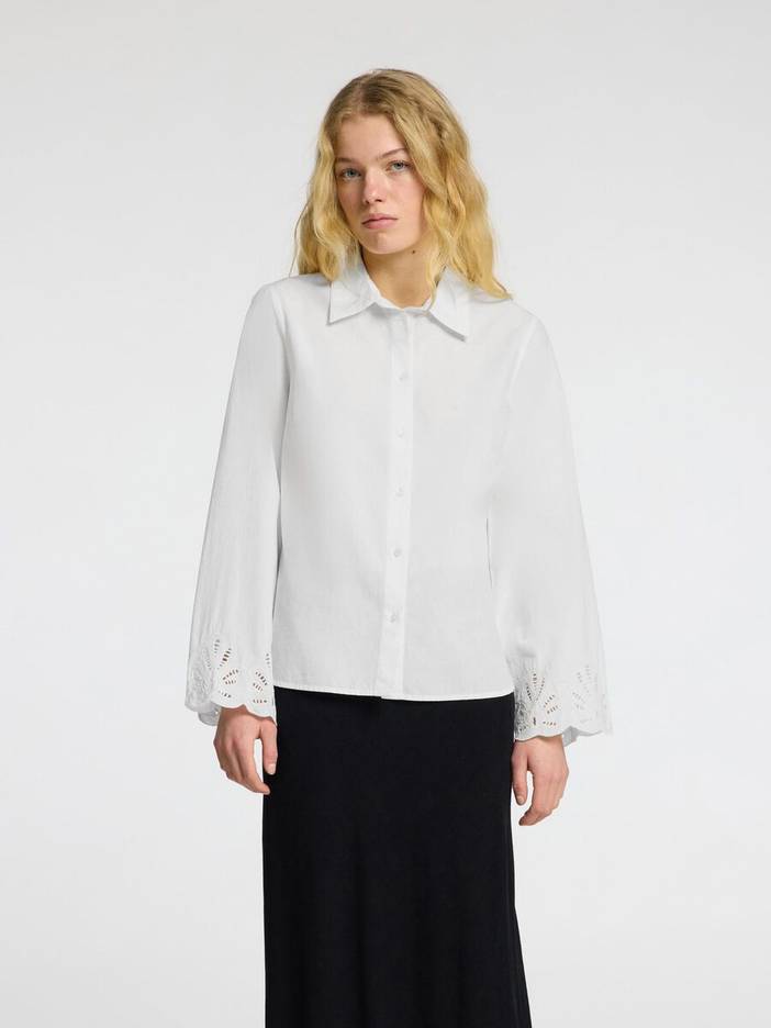 Broderie Anglaise Overhemd Met Lange Mouwen | Selected-Femme