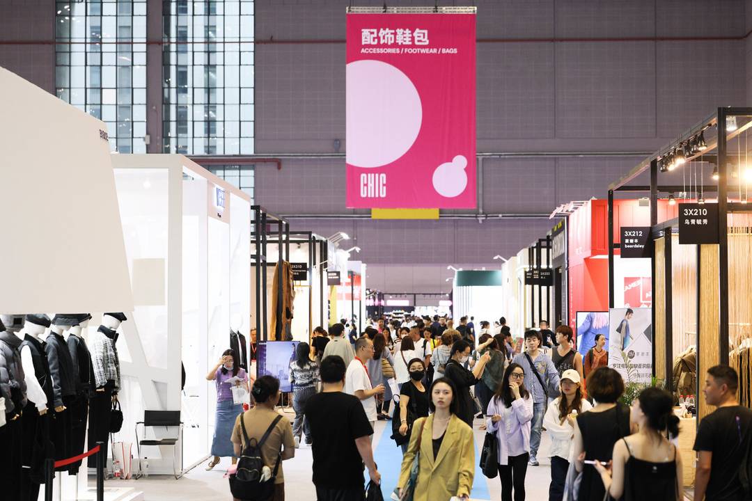 A busy hallway at Chic Shanghai, Sept. 23