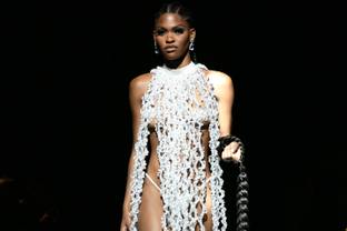 Tia Adeola shows off her love of ruffles at New York Fashion Week