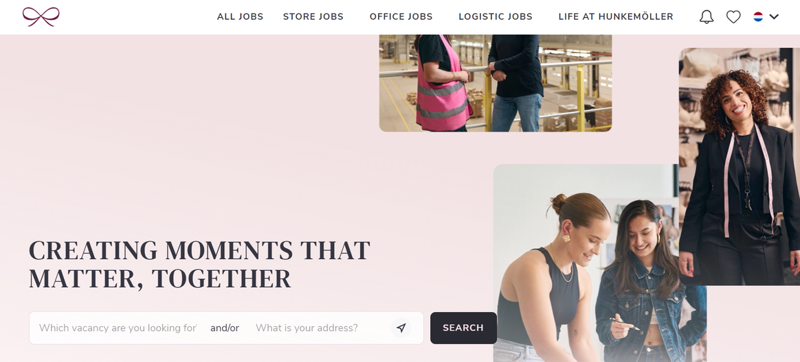 Hunkemöller's New Career Site