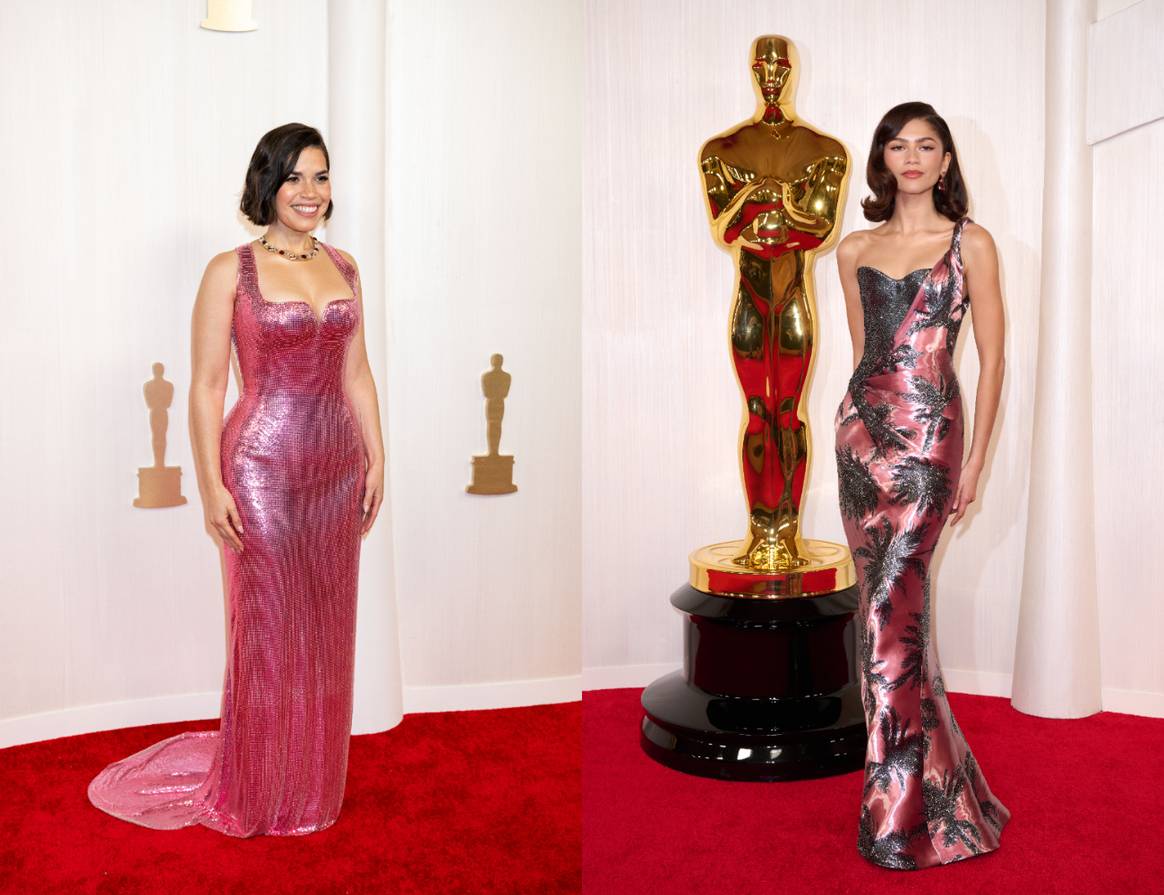 America Ferrera in Versace and Zendaya in Armani Prive.