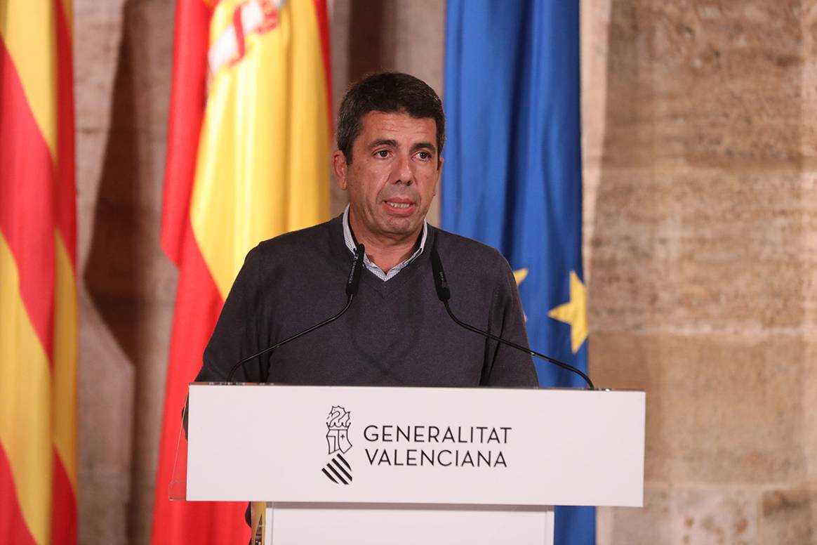 Declaración institucional ante los medios de Carlos Mazón, presidente de la Generalitat Valenciana, el 4 de noviembre de 2024.