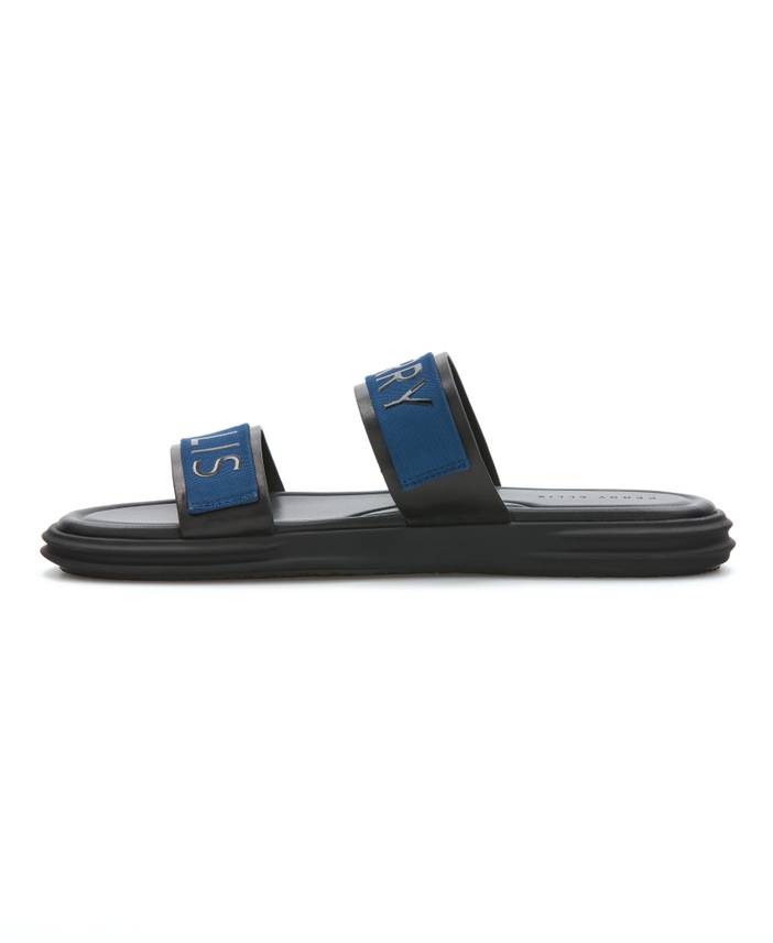 Men's Perry Ellis Logo Sandals Shoes in Black/Navy/Blue, Size 8, Regular | Perry Ellis