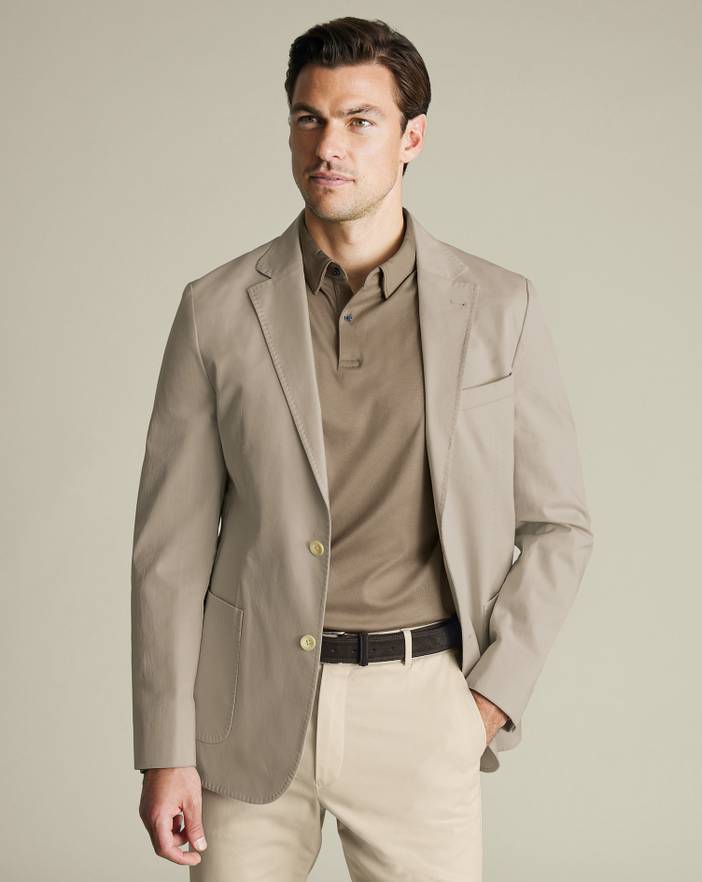 Men's Charles Tyrwhitt Long Sleeve Smart Jersey Polo Shirt | Charles Tyrwhitt