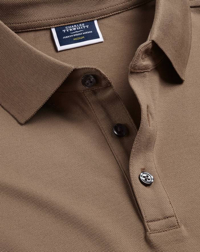 Men's Charles Tyrwhitt Long Sleeve Pique Polo Shirt | Charles Tyrwhitt