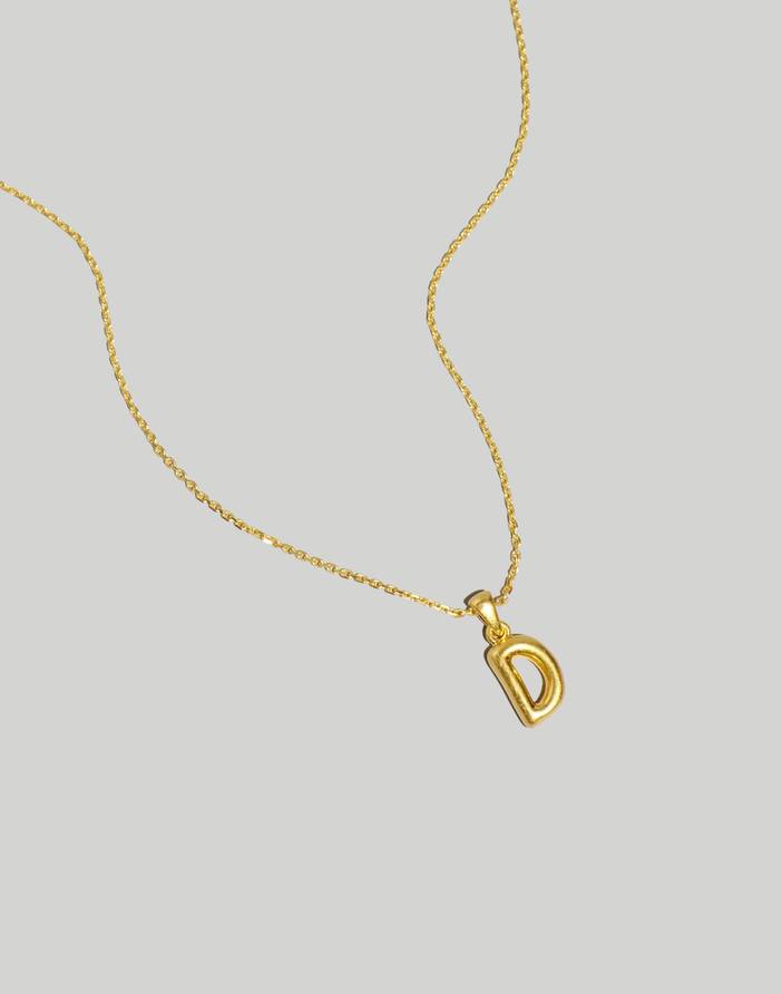 Puffy Letter Pendant Necklace | Madewell