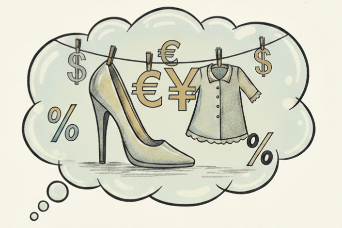 Een complexe aangelegenheid: prijsbepaling voor modeartikelen. Door AI gegenereerd beeld ter illustratie.