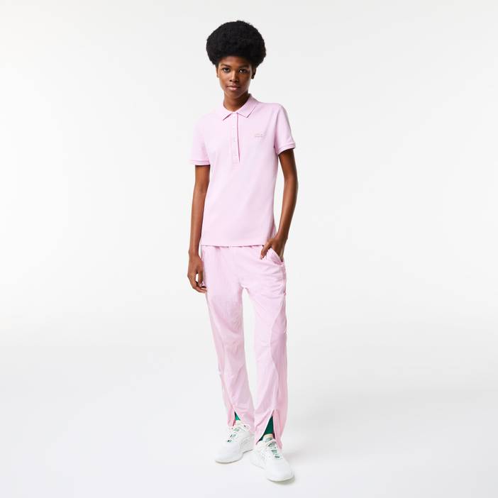 Slim Fit Damen Lacoste Poloshirt aus Stretch-Baumwoll-Piqué | Lacoste