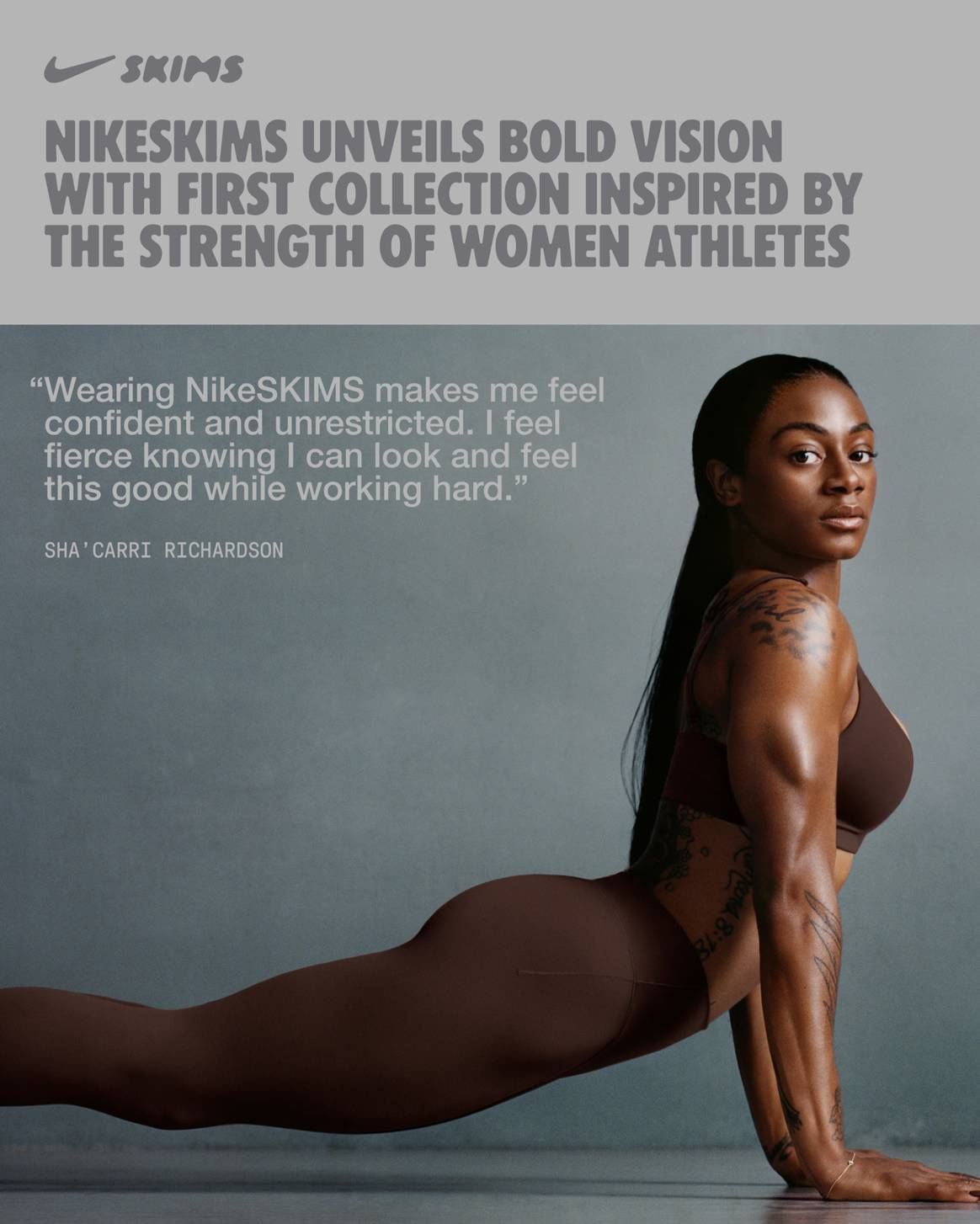 NikeSkims campaign imagery.