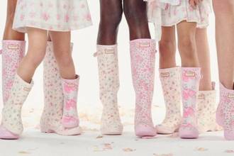 Hunter collaborates with LoveShackFancy on a footwear collection