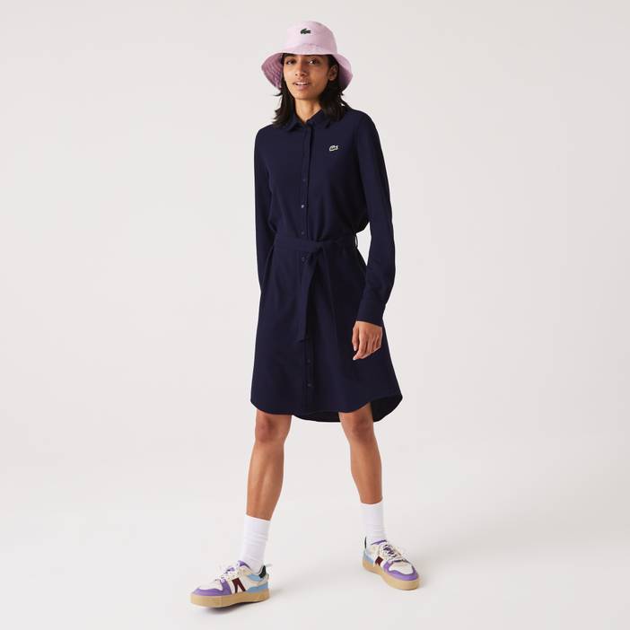 Damen Lacoste Polokleid aus Baumwoll-Piqué | Lacoste
