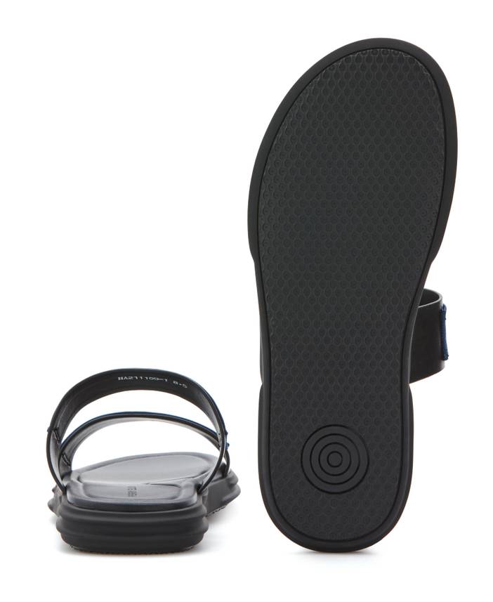 Men's Perry Ellis Logo Sandals Shoes in Black/Navy/Blue, Size 8, Regular | Perry Ellis